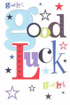 This good luck card captures the confident, welcoming vibe that defines Beckton. At its centre, a large, playful baby-blue 'g' sets an animated tone on a bright white background, while bold crimson and deep violet letters provide a sophisticated balance of joy and seriousness. Stars speckled across the card vary in size and hue-inky blue, soft lavender, sky blue, sunny lime green-echoing the lively mosaic of people and parks found near Beckton's Central Park. Running your fingers over the card's smooth, inviting surface is reminiscent of handling the fresh petals and sturdy stems in a florist's shop, each detail crafted with encouragement and hope. The interplay of colours and fonts creates a sense of anticipation, gentle support, and unfiltered joy that feels truly local-like a warm wish exchanged between neighbours at Beckton Triangle Retail Park. Perfect for celebrating milestones from exams to new jobs, this card embodies the belief that luck can be shared and multiplied, one heartfelt wish at a time.